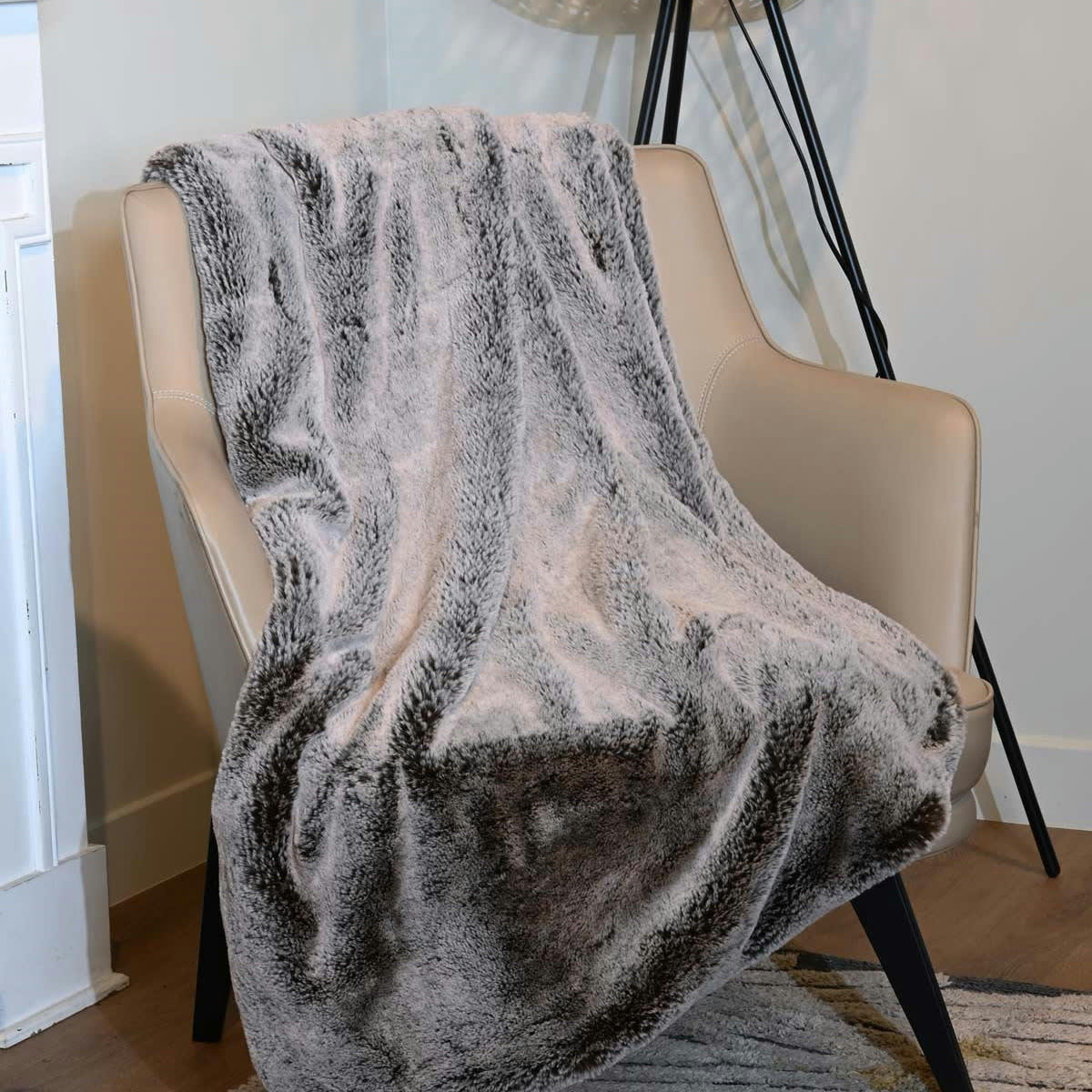 DUCHESSE - Plaid épais et doux  ecru 130x170 cm