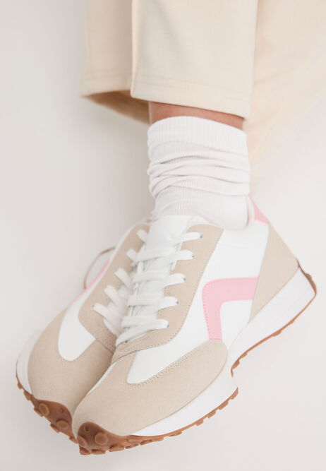 Womens Pink Runner Square Trainers