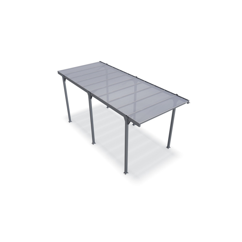 Carport en aluminium Hegoa 20 gris anthracite 22,79 m²