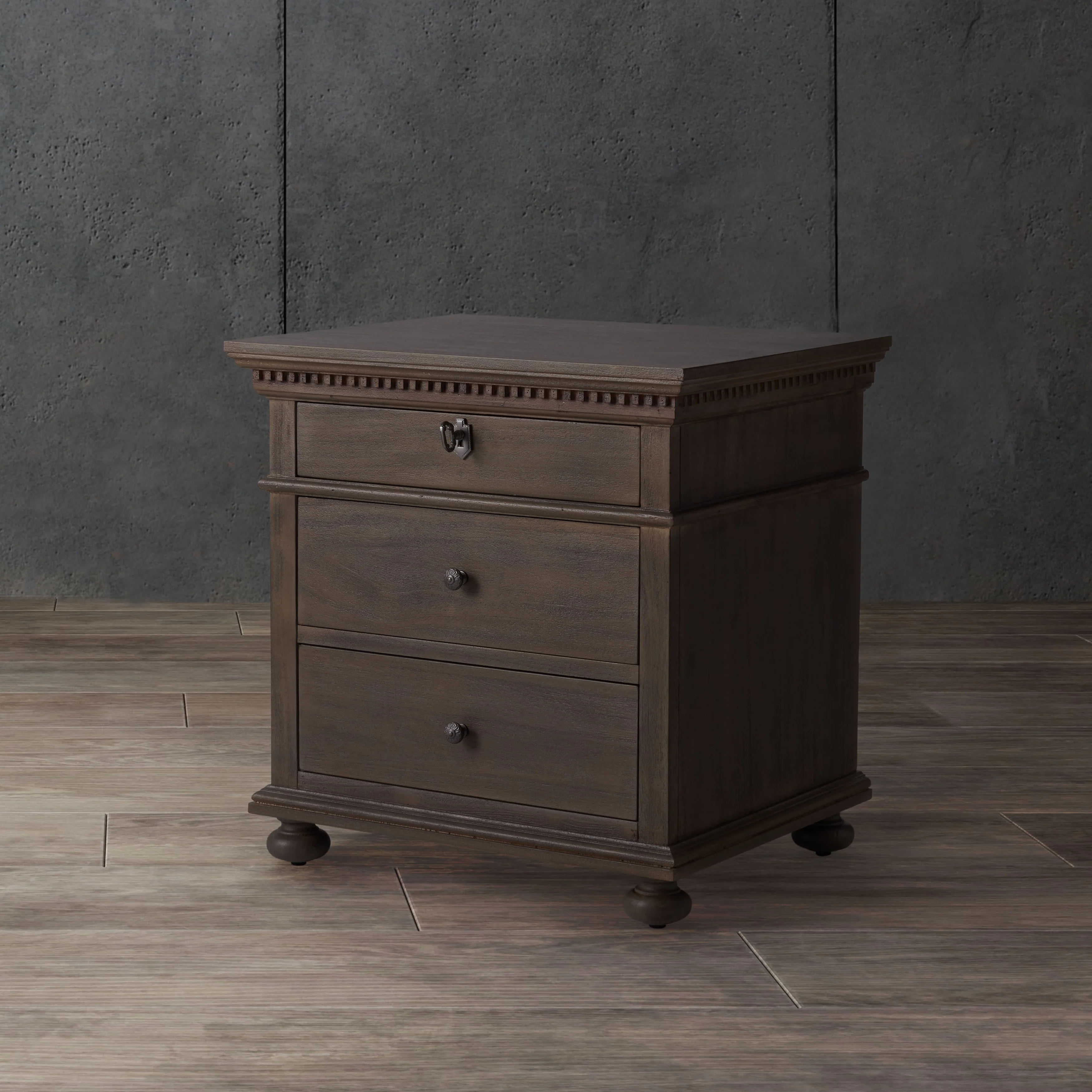 SAFAVIEH Couture Farzaneh 3-Drawer Wood Nightstand