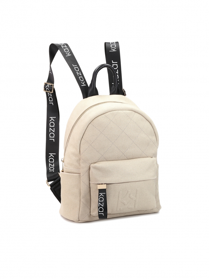 Ladies' beige and black backpack