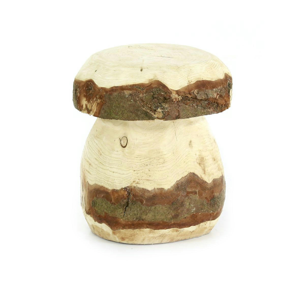 RUSTIQUE - Tabouret en bois champignon rustique Ø 35 cm