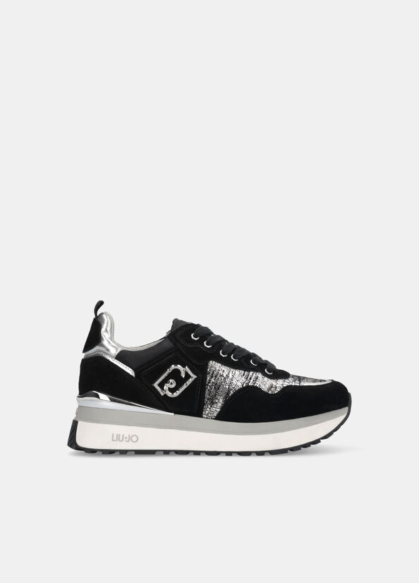 Sneakers platform effetto laminato