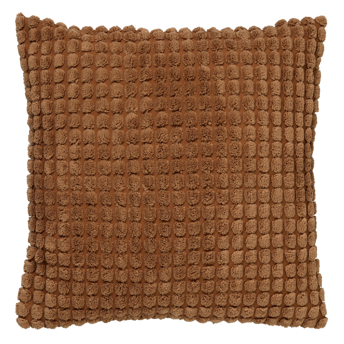 ROME - kussenhoes 45x45 cm - effen kleur - 3D-structuur - Tobacco Brown - bruin