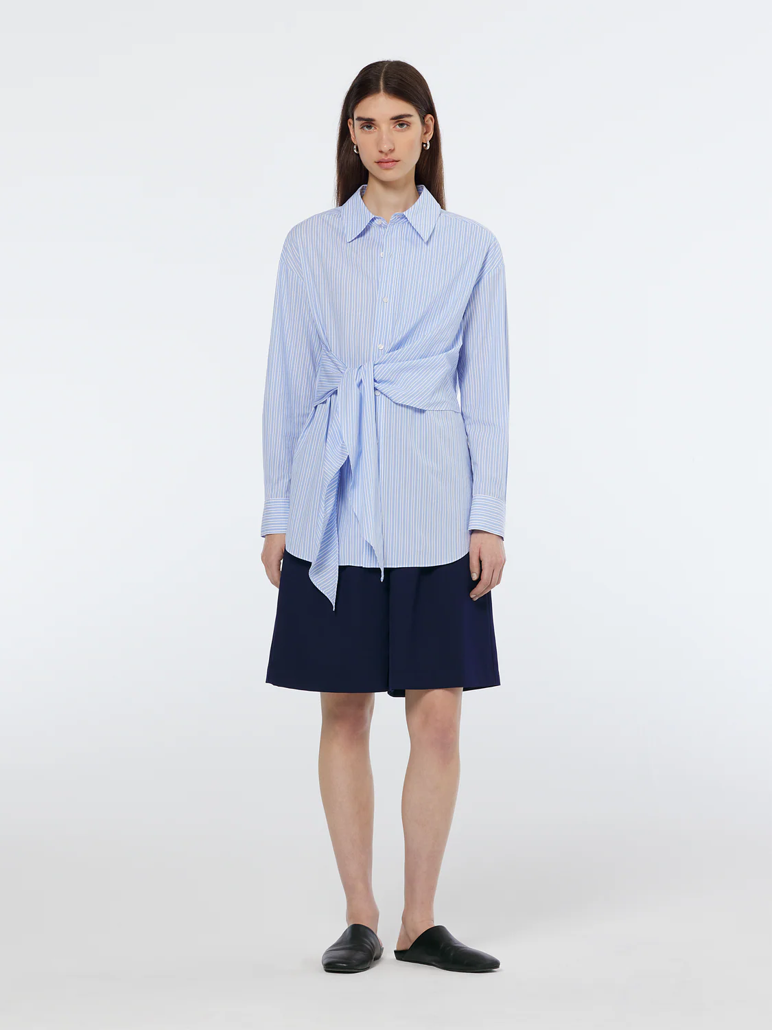 Gabardine Twill Pleated Short