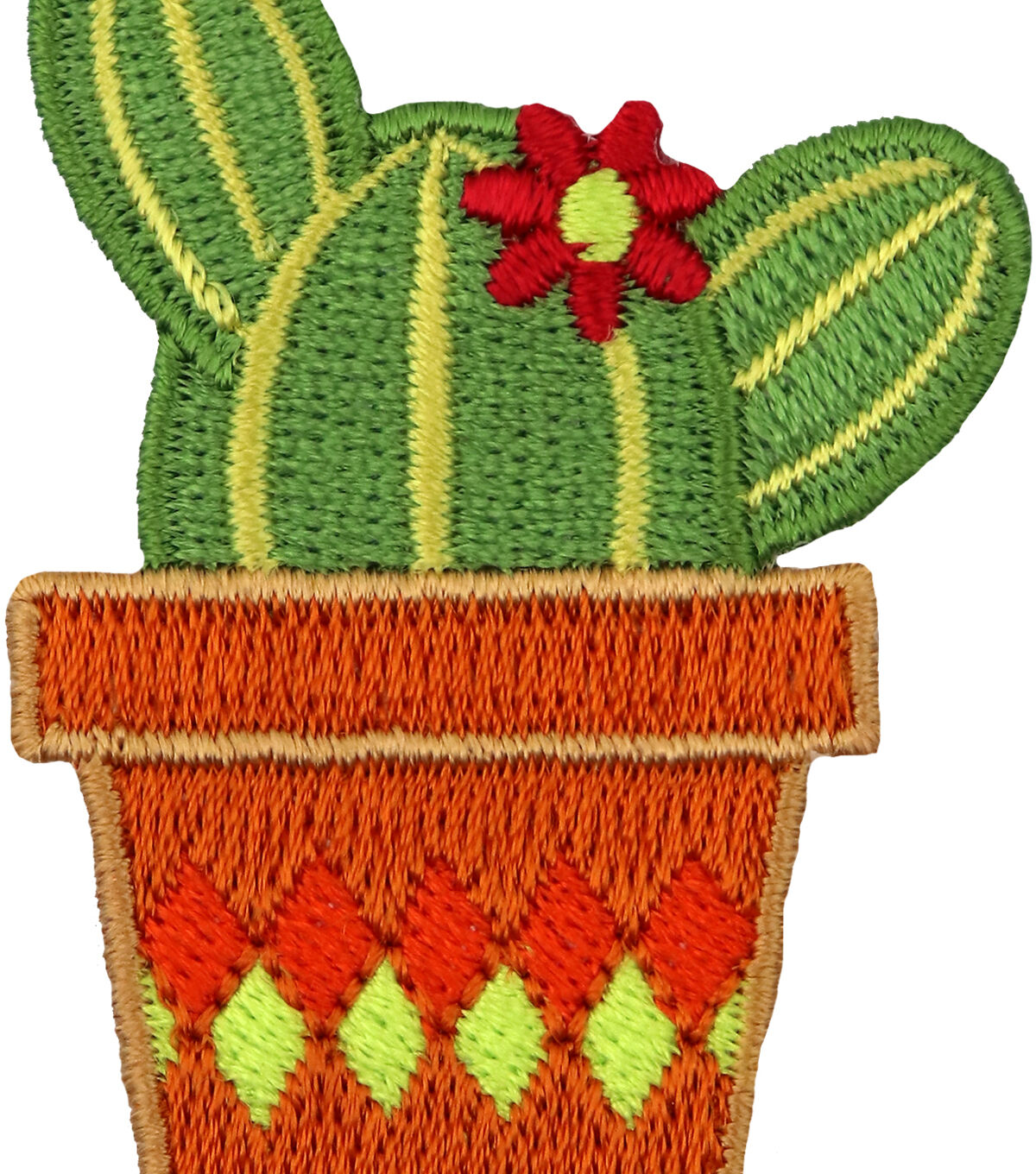 Simplicity 1.5 Embroidered Cactus Pot Iron On Patch