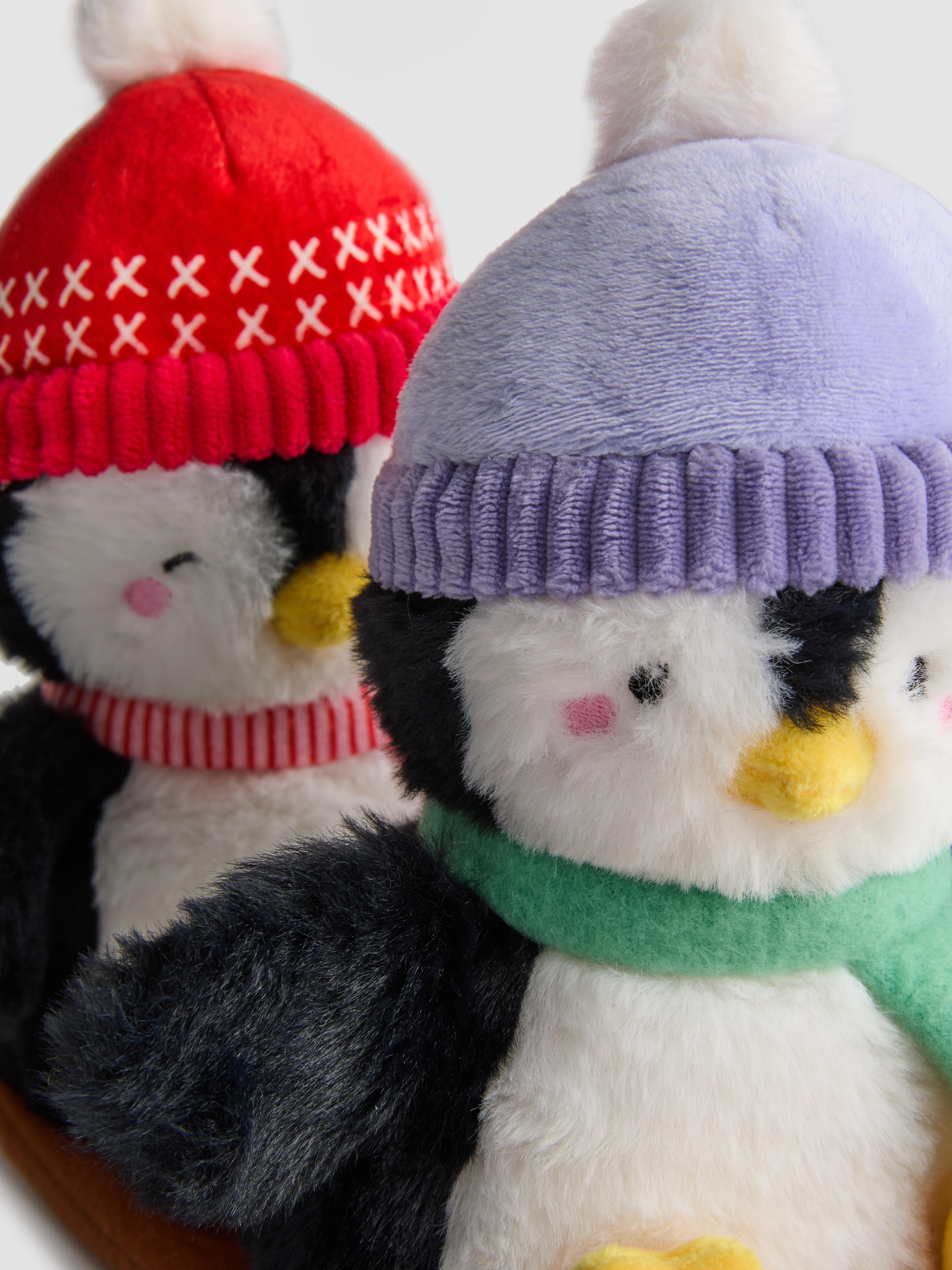 Christmas Penguins Sleigh Ride Plush