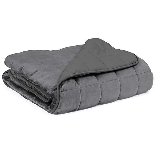 Couverture lestée 150x200 CM CELESTE bicolore gris clair et gris 9 kg