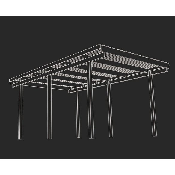 Carport »Aktion«, Außenmaß BxT: 304 x 510 cm, grün