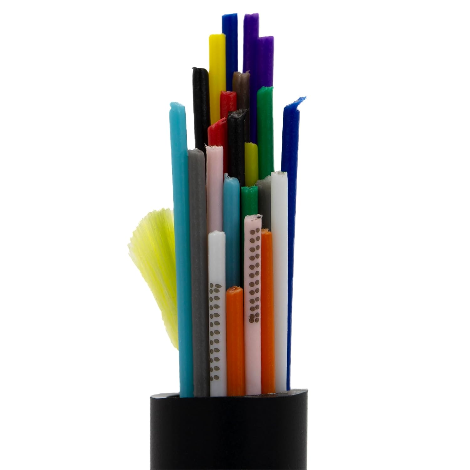 CableWholesale 1000ft Black 24-Strand Fiber Optic Cable Multimode 50/125 OM3  Corning ClearCurve  Plenum Rated  Indoor/Outdoor High-Speed 10G Networking