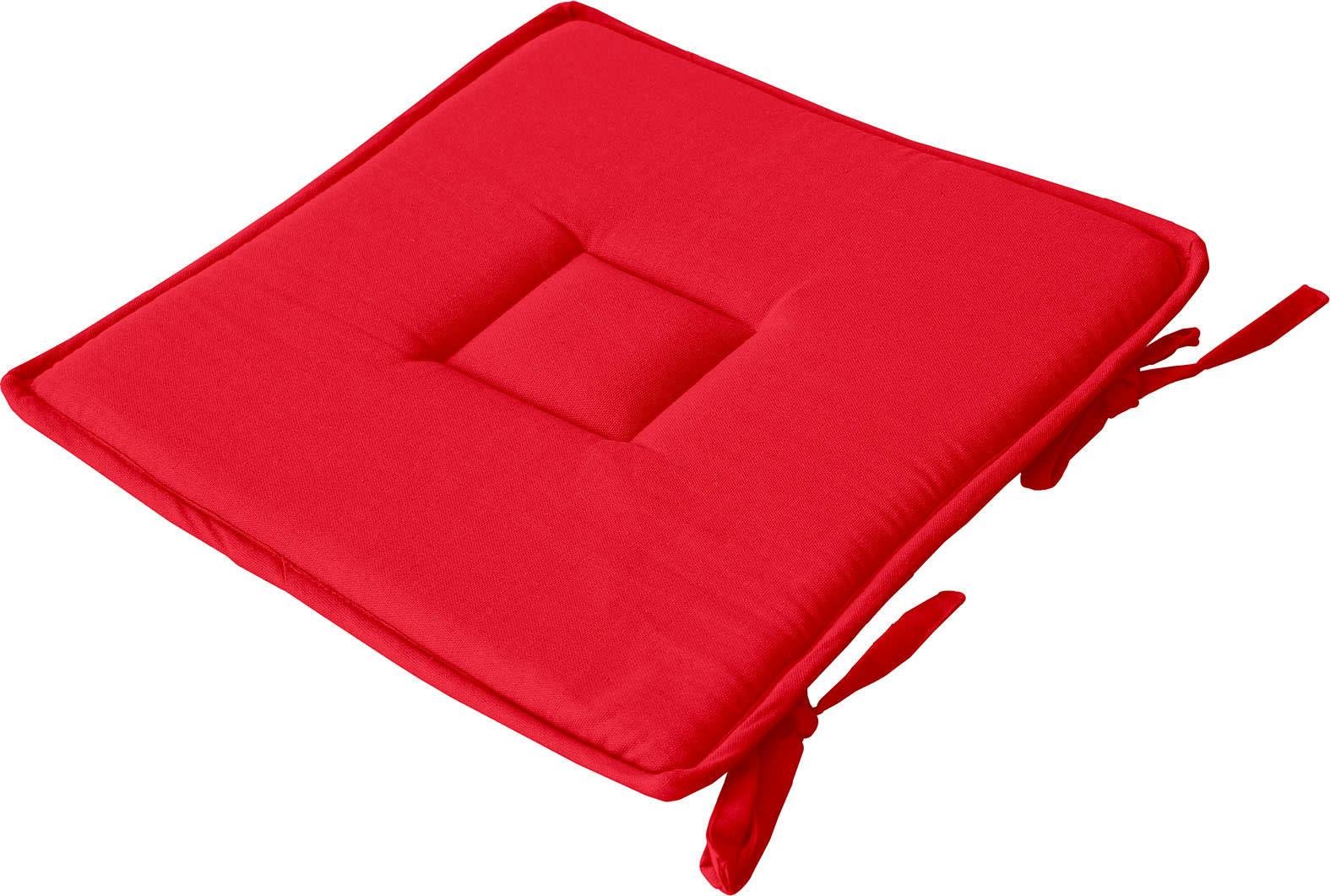 - Galette Plate en coton Rouge 40x40cm