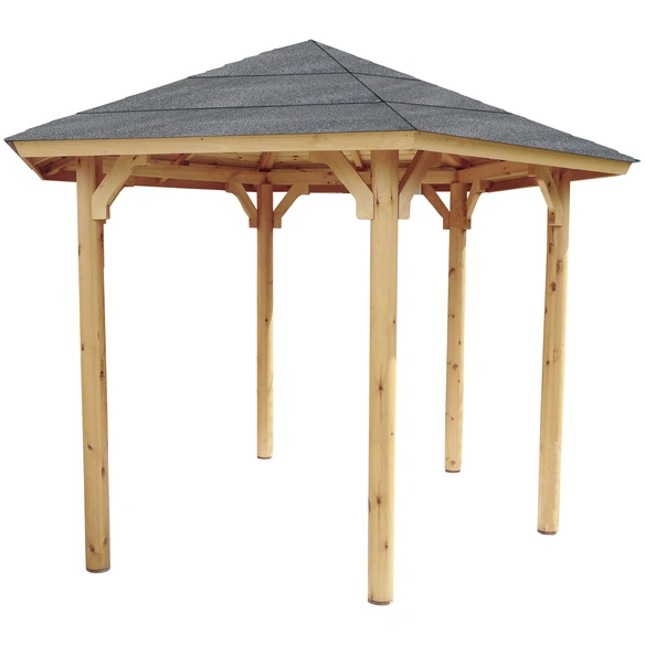 Holzpavillon »Kreta 6«, Sechseckdach, sechseckig, BxT: 366 x 257 cm
