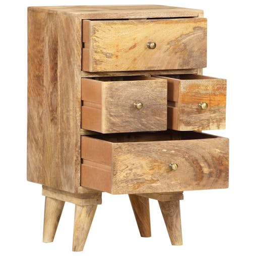 NNEVL Bedside Cabinet 36x30x60 cm Solid Mango Wood
