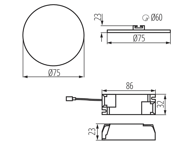 Plafon Arel LED aluminiowy biały