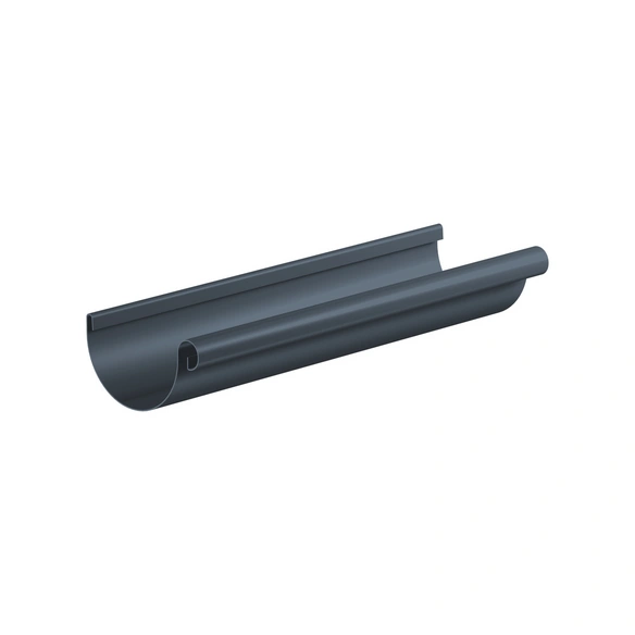 Dachrinne, Nennweite: 100 mm, Länge: 200cm, halbrund, Aluminium