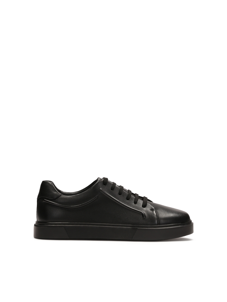 Black embossed sneakers