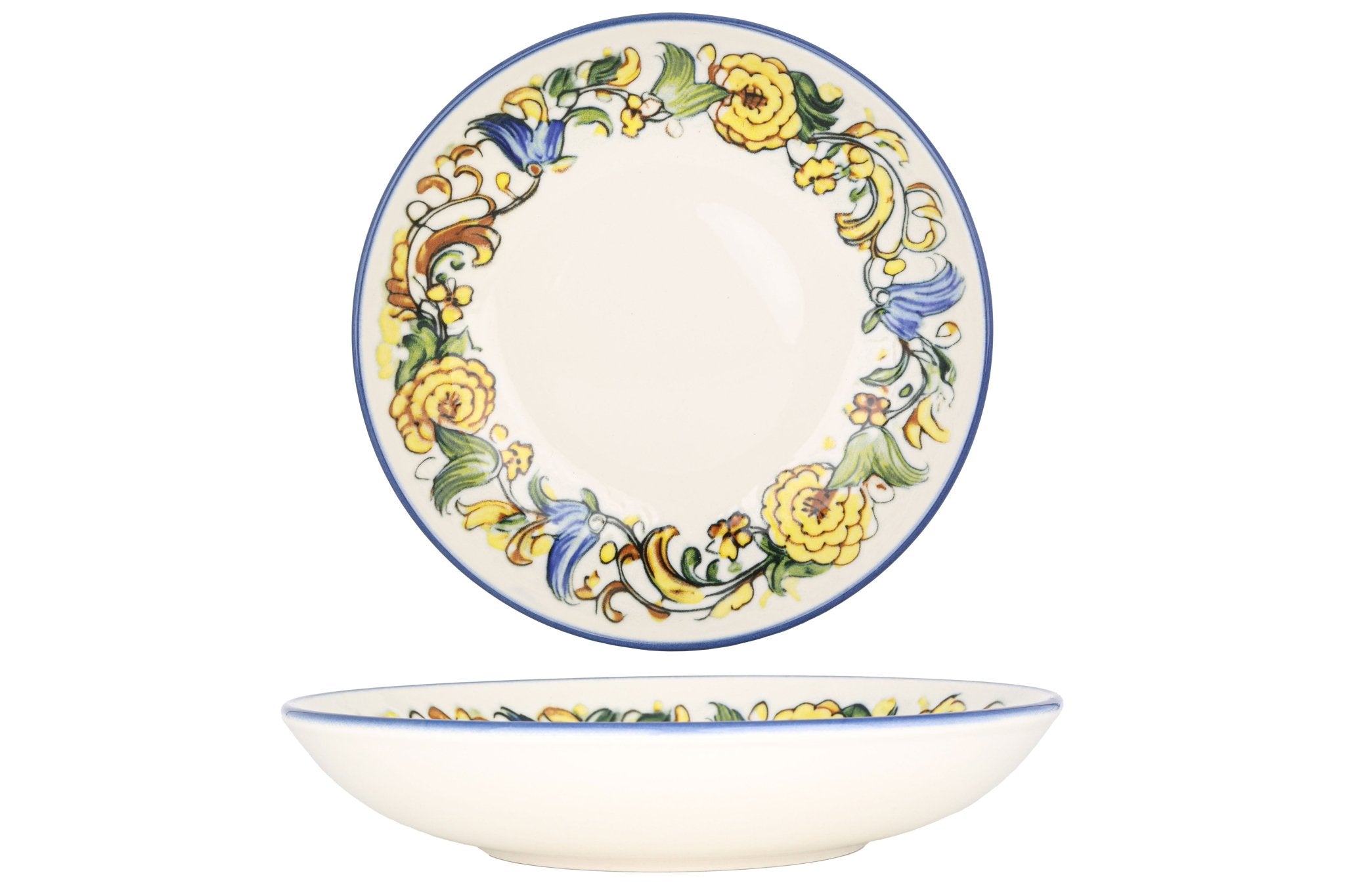 Bonna Diep bord - Albufera - Porselein - 23 cm (1000cc) - set van 6