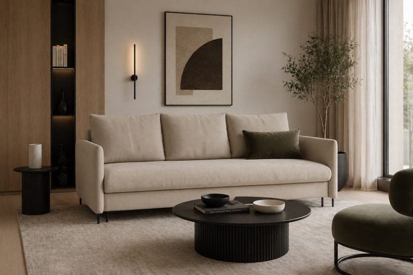 SOFA BELISSA kanapa z funkcja spania z pojemnikiem riviera 16