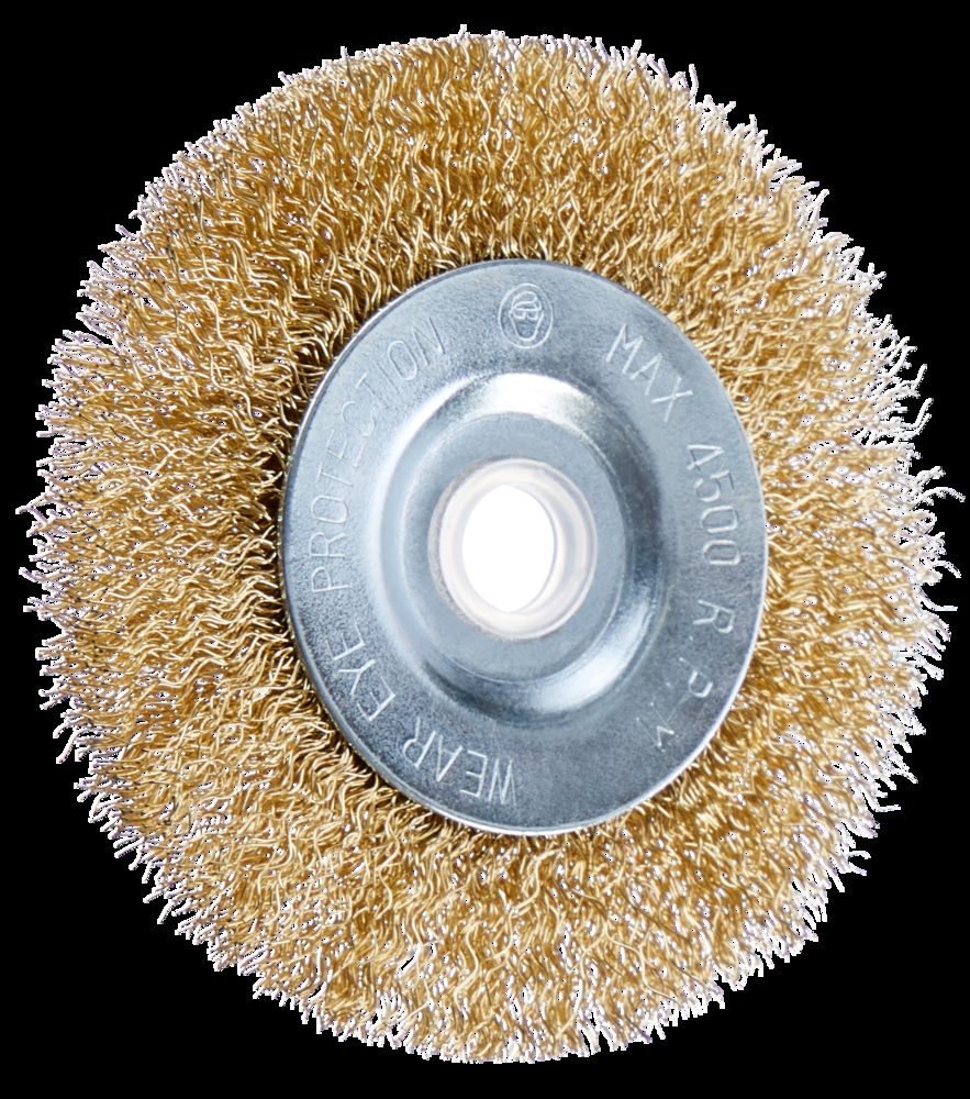 Mastercraft 4-in Carbon Steel Coarse Wire Wheel Brush 1/2-in, 5/8-in Arbor