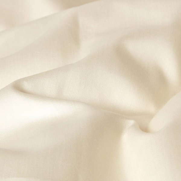 Drap plat uni en coton égyptien bio 400 fils ècru, 270x300 cm - HOMESCAPES