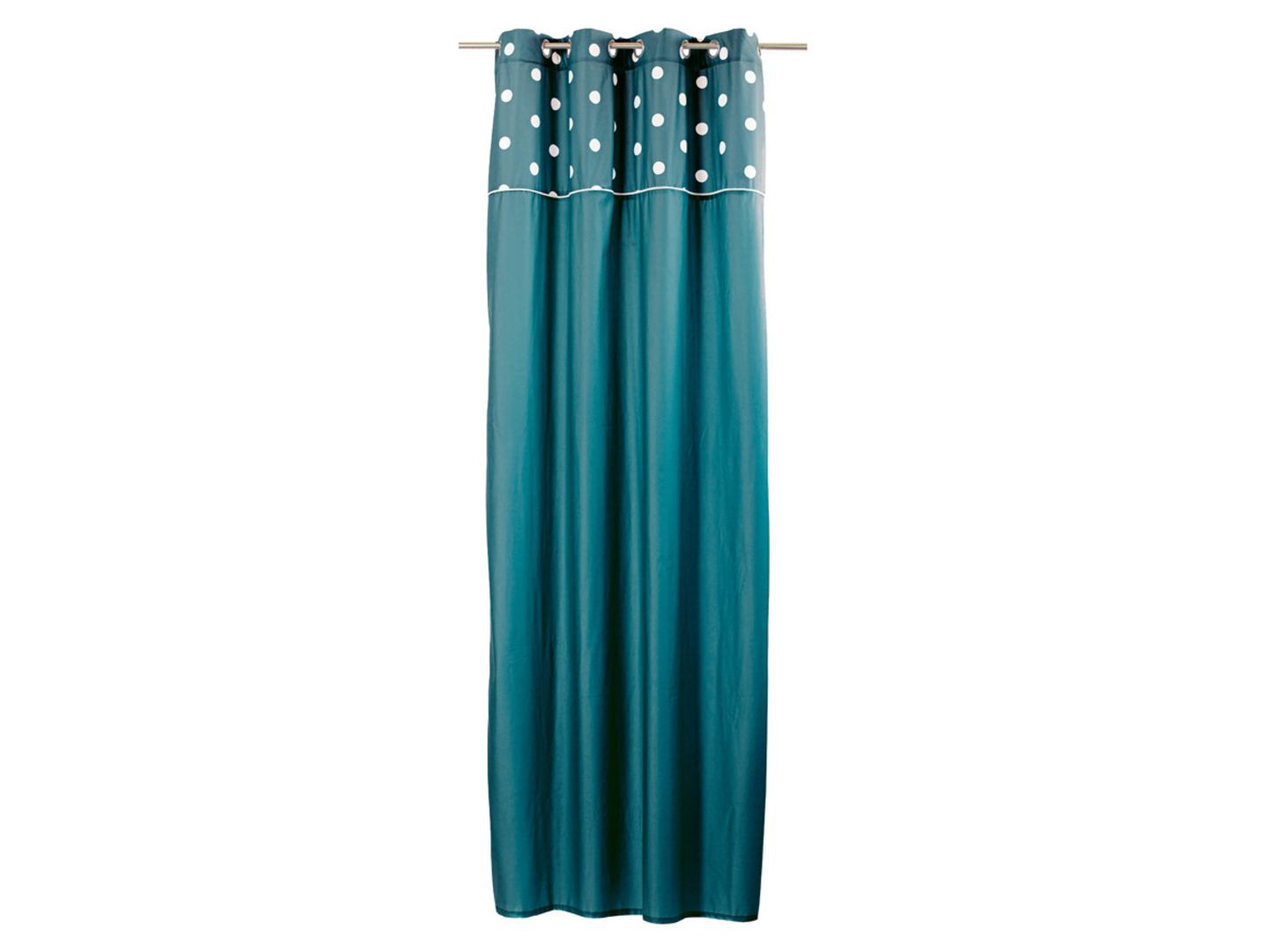 Zasłona Chic Dots przelotki 140x270 cm turkusowa