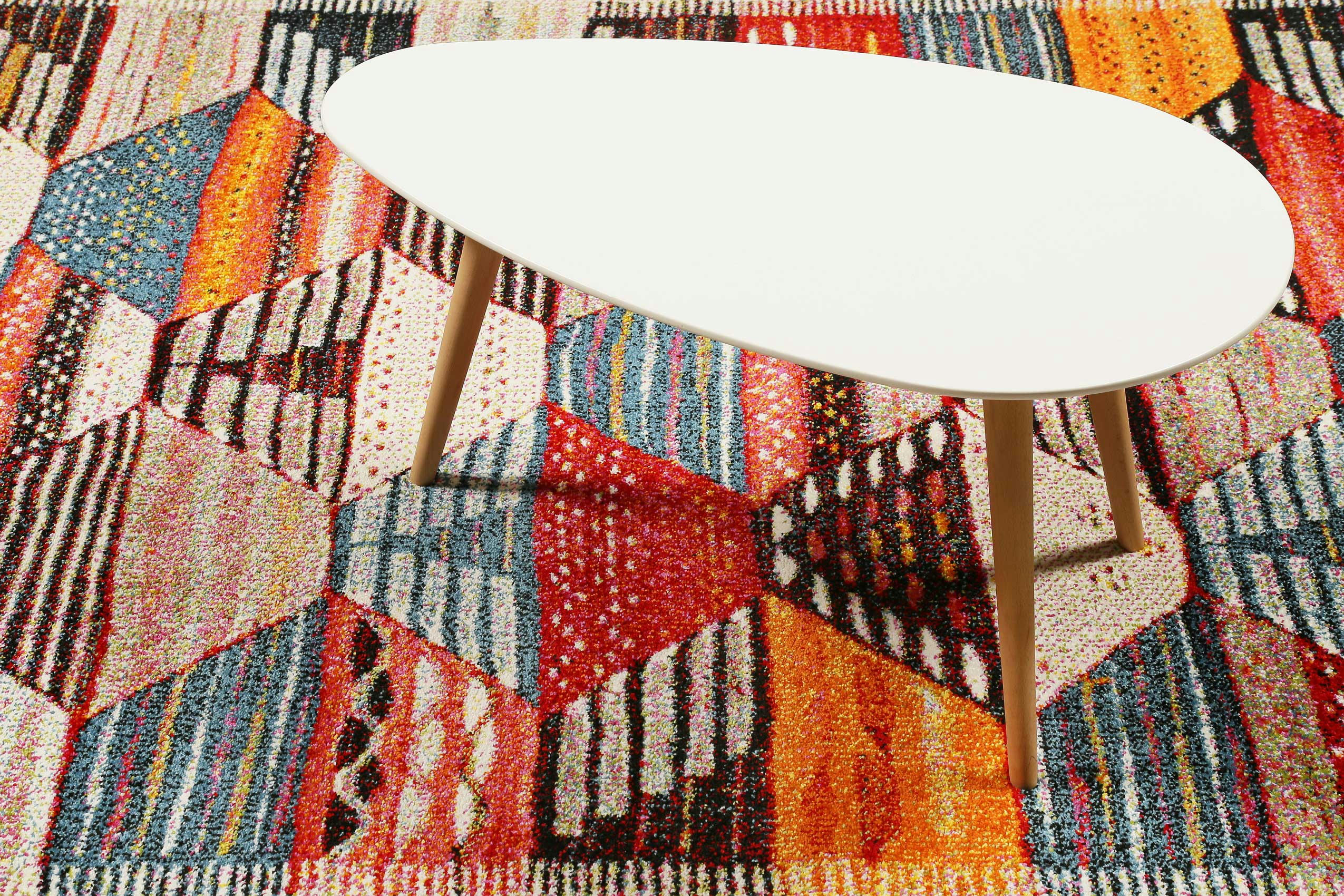 MODERN BERBER - Tapis inspiration berbère multicolore pour salon, chambre 225x160
