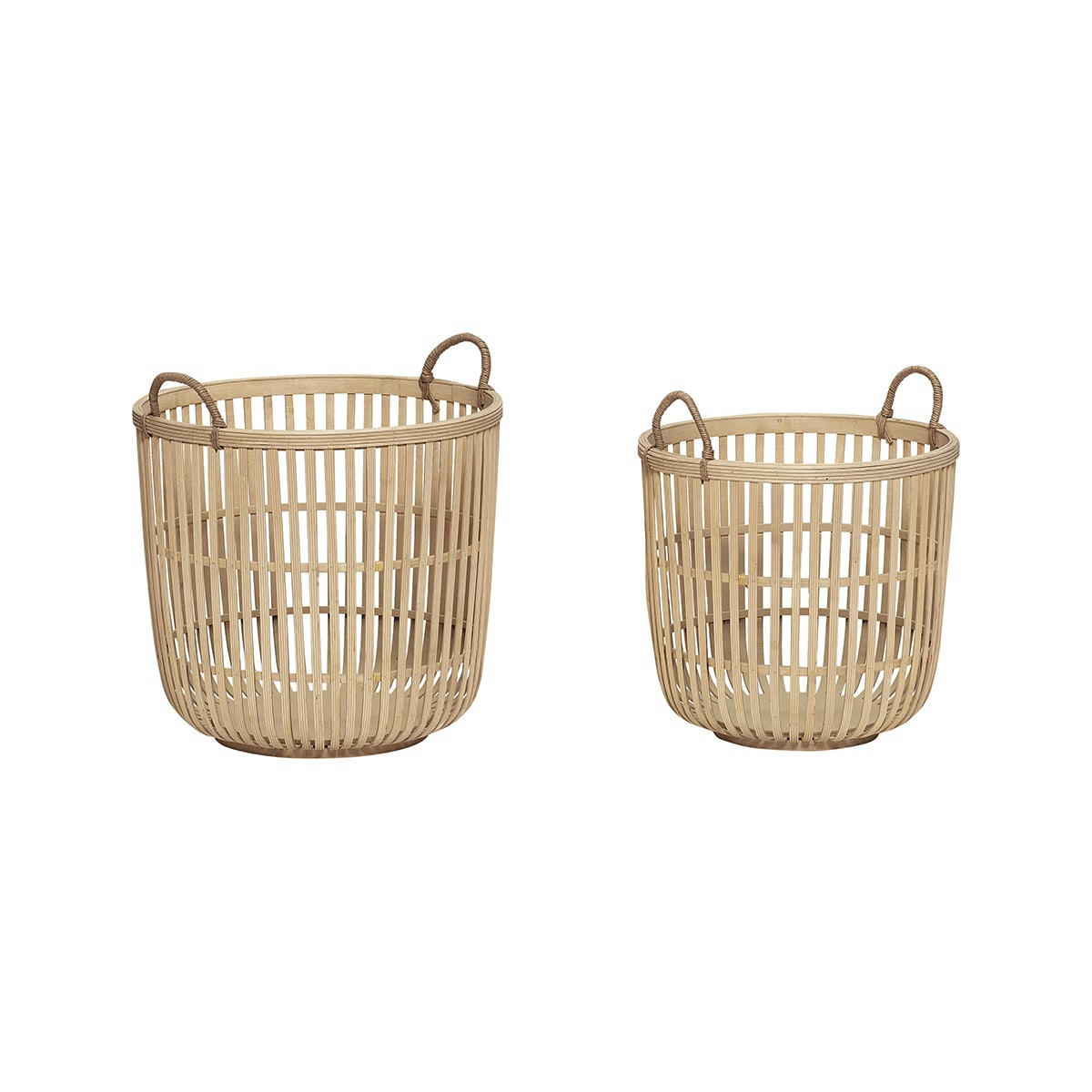 HICKORY - Panier en rond bambou (x2)