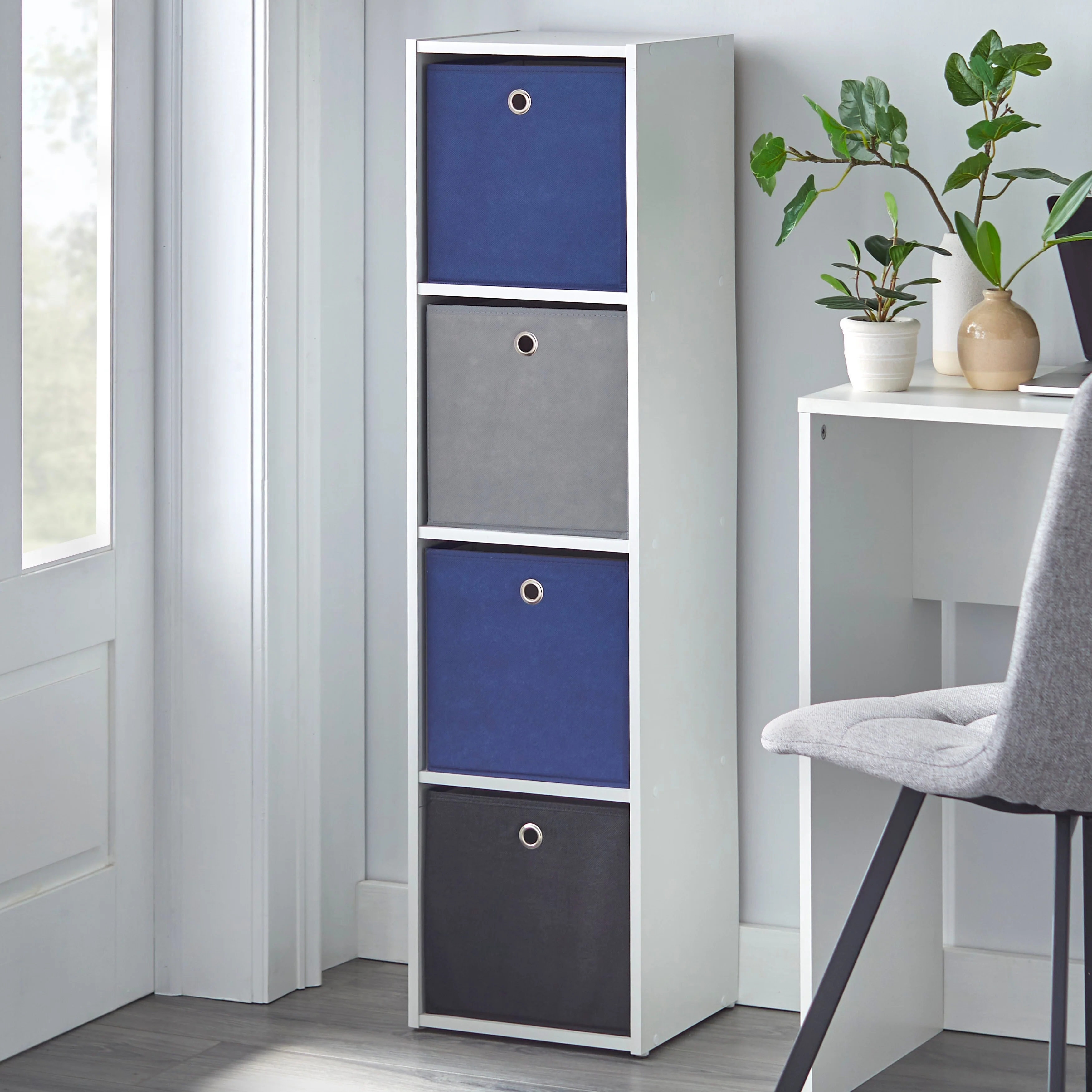 Simple Living Jolie Blue Writing Desk and Bookcase Set
