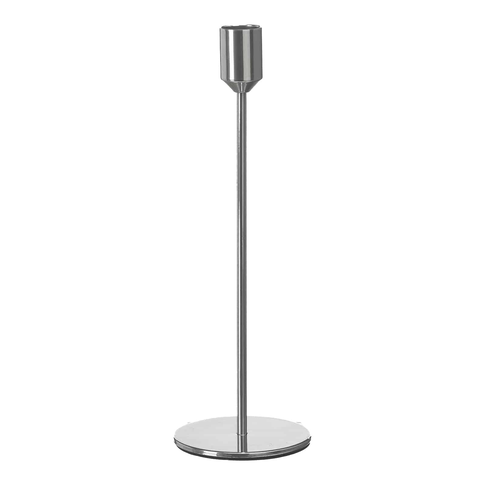 Stabkerzenhalter Silber, ⌀ 8 cm, H 240 mm