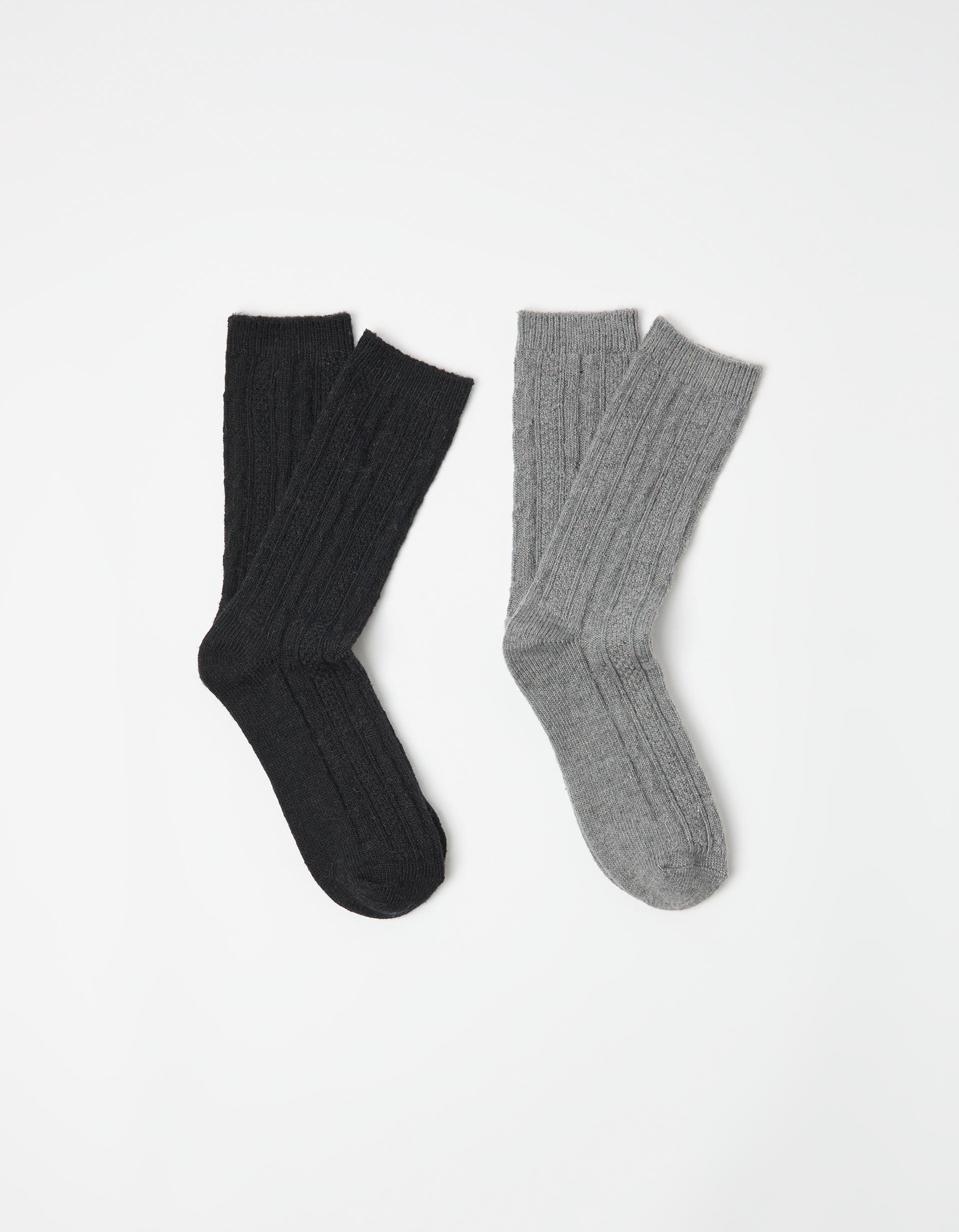 Pack 2 Pares de Meias com Lã, Mulher, Preto
