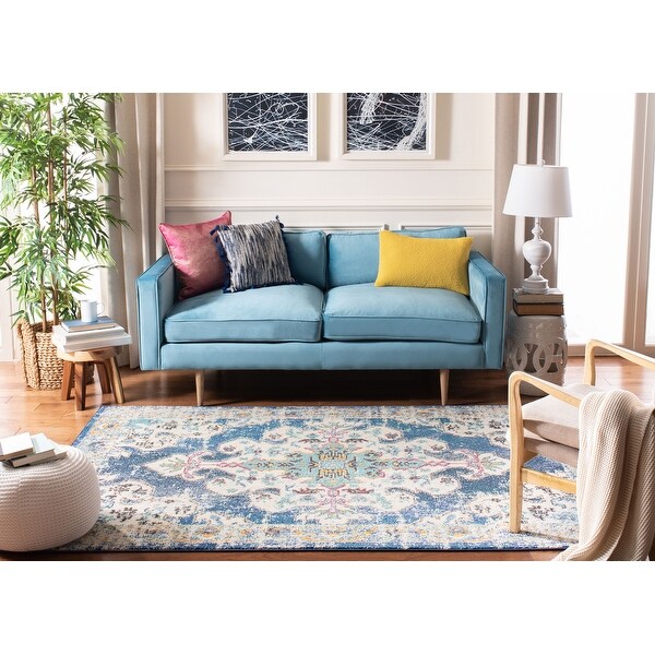 SAFAVIEH Madison Anny Boho Medallion Distressed Area Rug