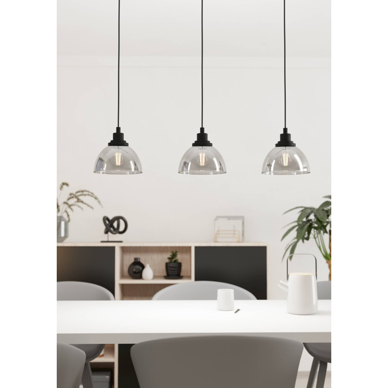 Suspension Beleser noire E27 3 x 60 W EGLO