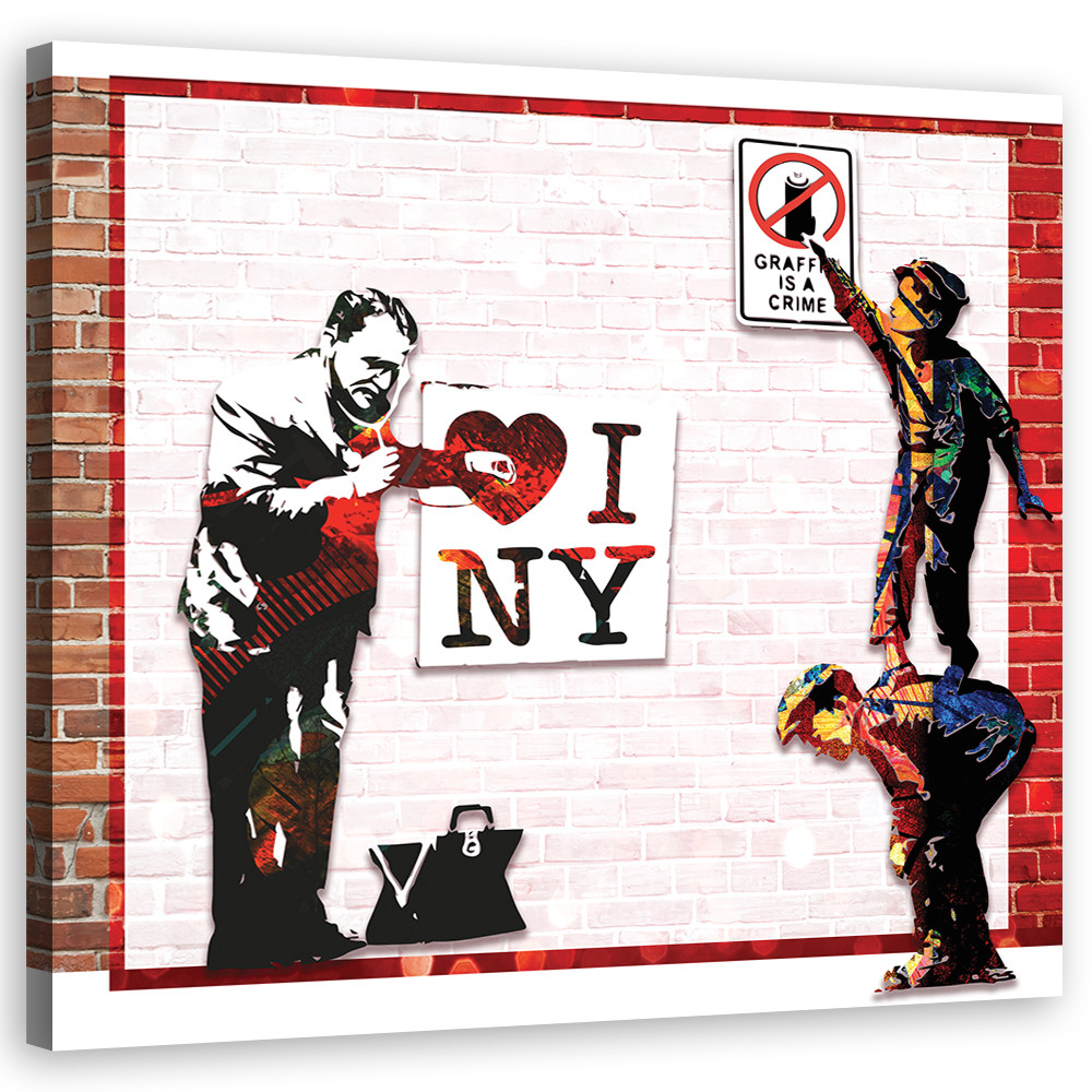 Feeby Obraz na płótnie, Banksy I love New York 30x30