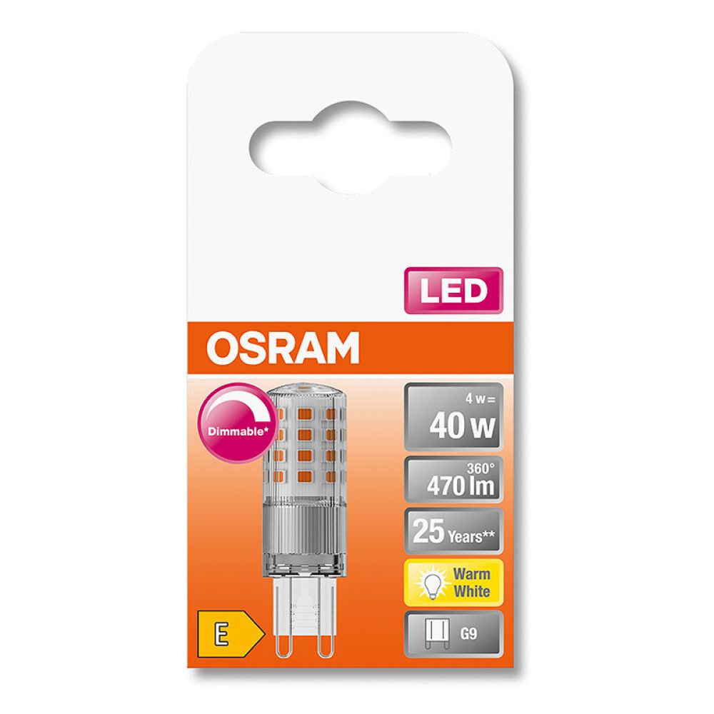 LYSPÆRE OSRAM SPECIAL PIN DIMBAR G9 4,0W