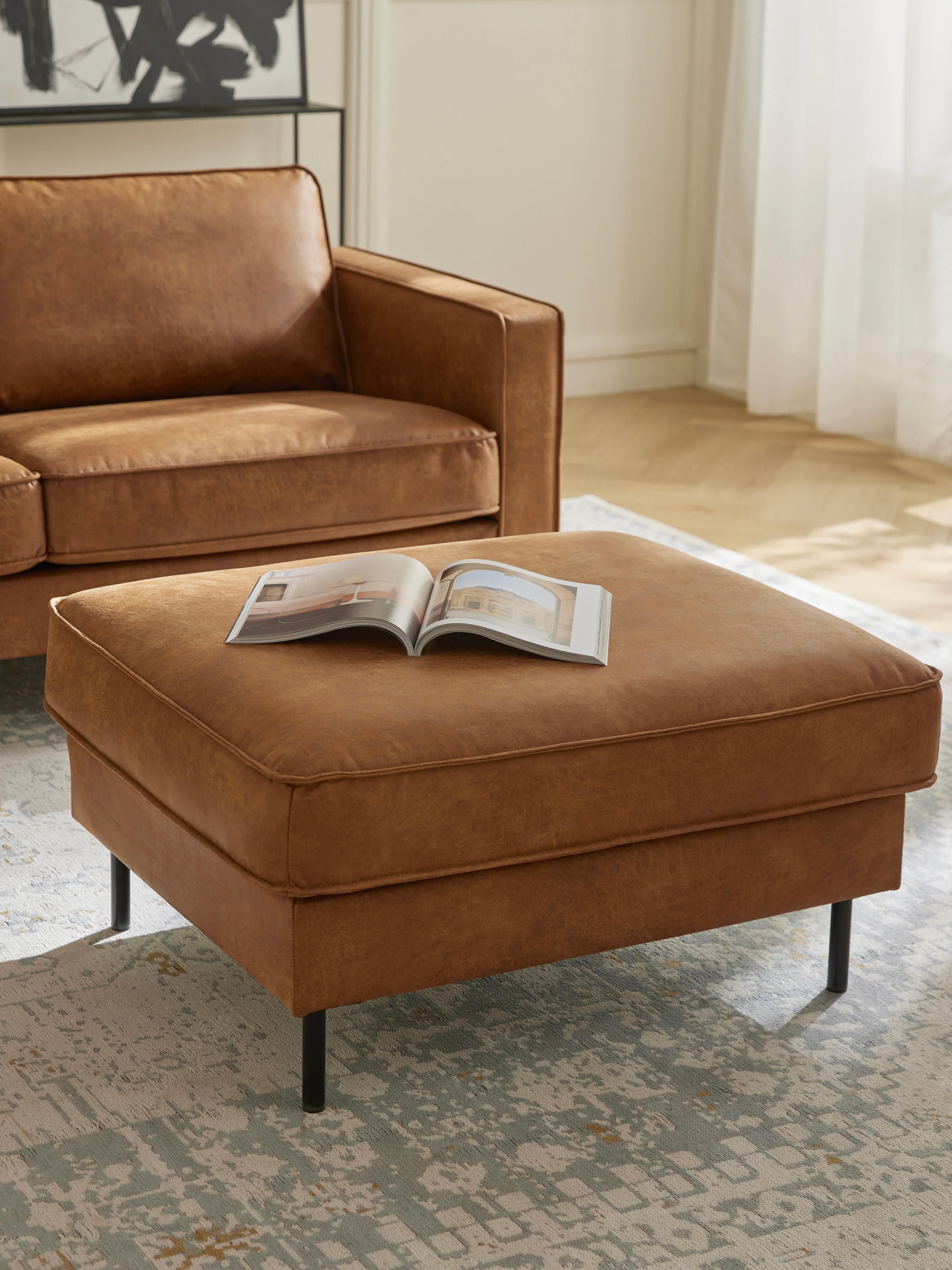 Sofa-Hocker Hunter aus recyceltem Leder