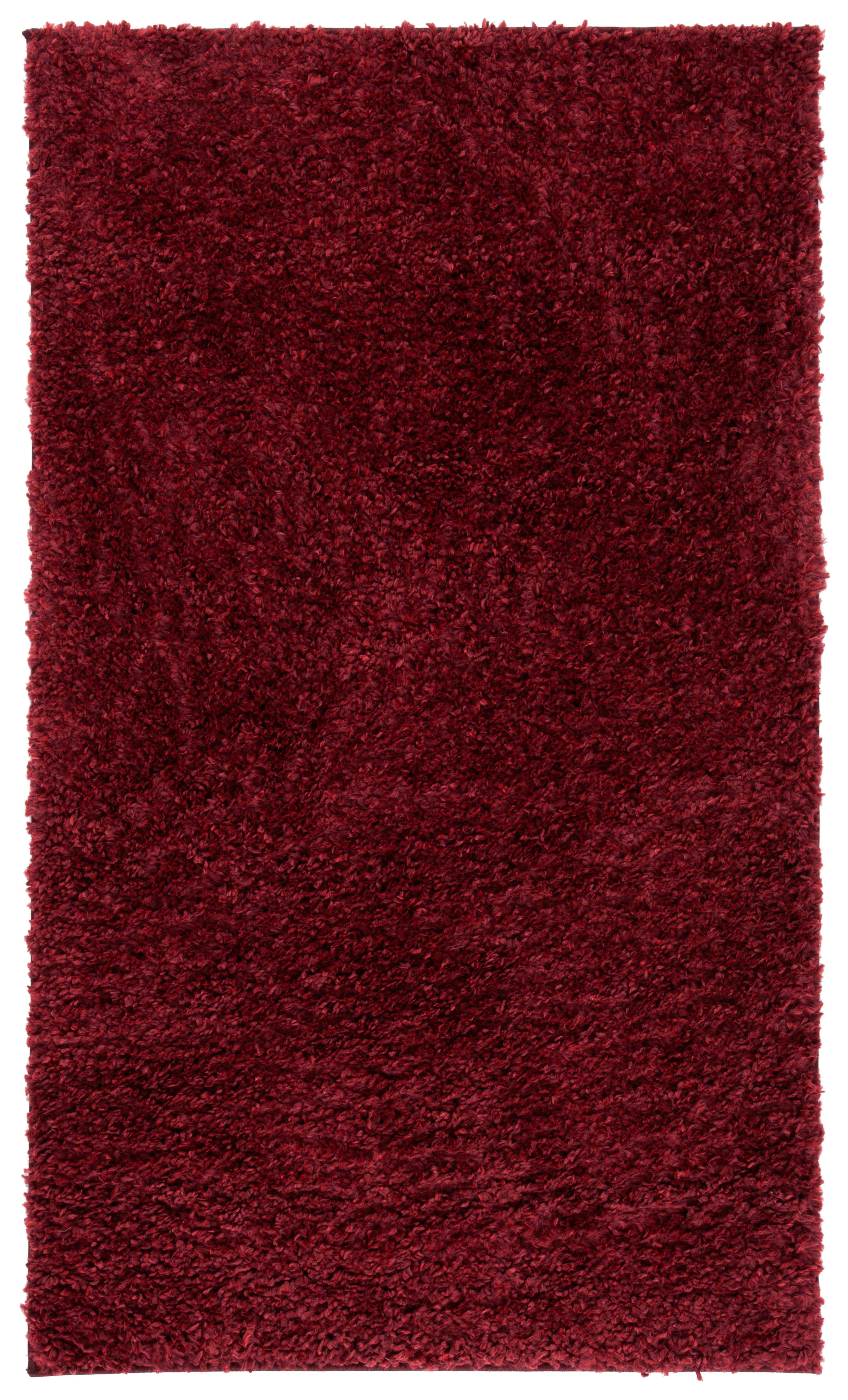 AUGUST SHAG - Tapis de salon interieur en bourdeaux, 91 x 152 cm