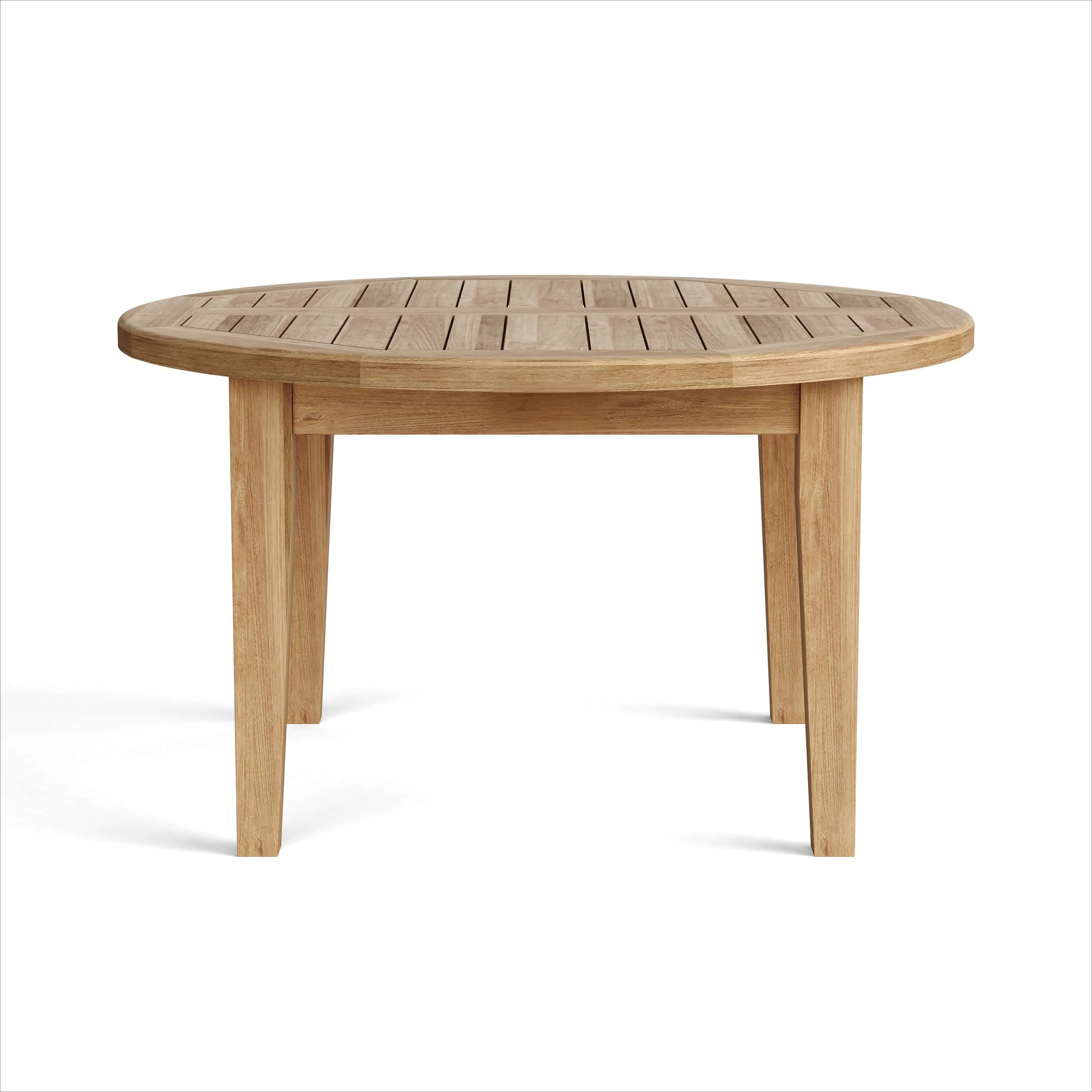 HomeRoots 35 Natural Rounded Solid Wood Outdoor Coffee Table