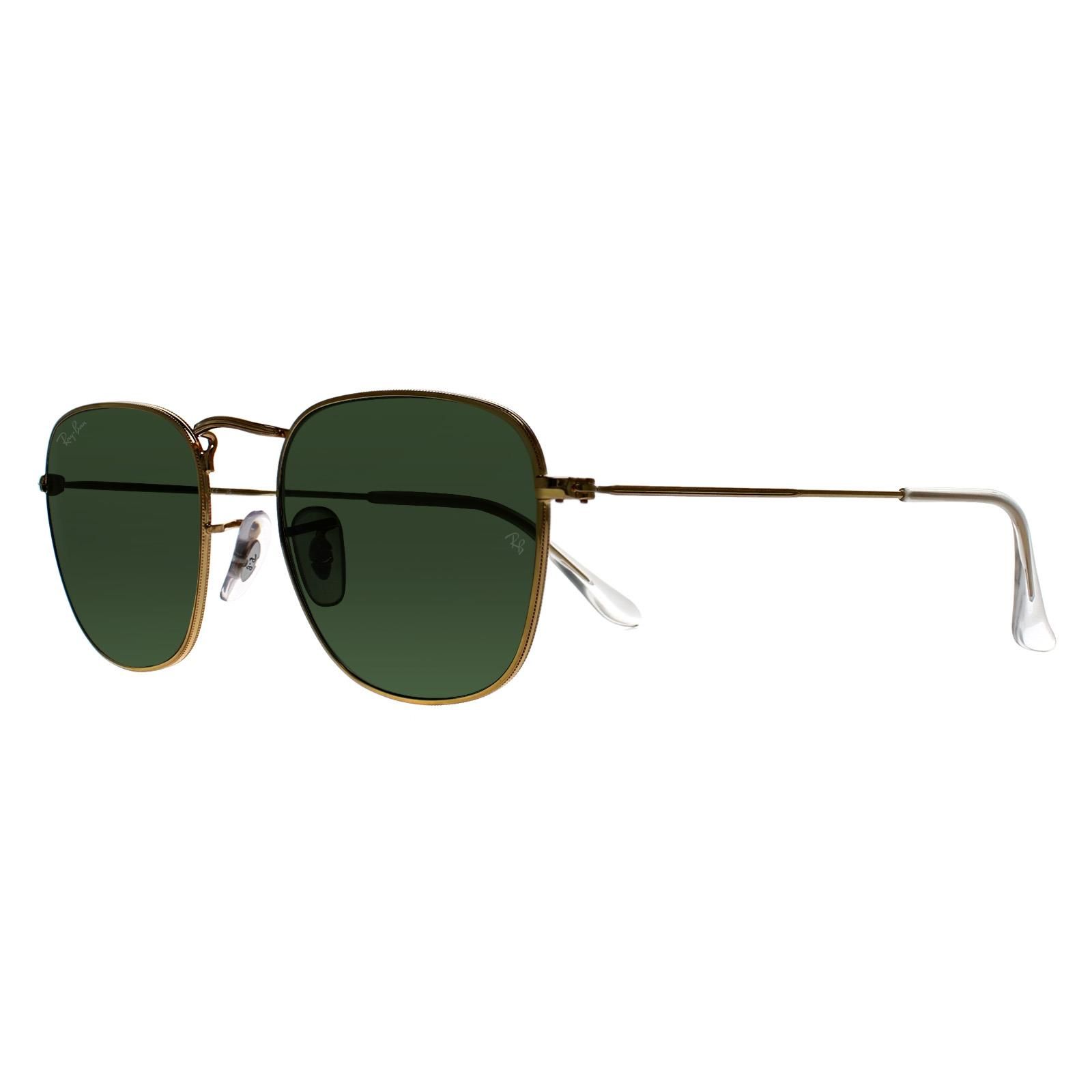 Ray-Ban Round Unisex Gold Green G-15 Sunglasses