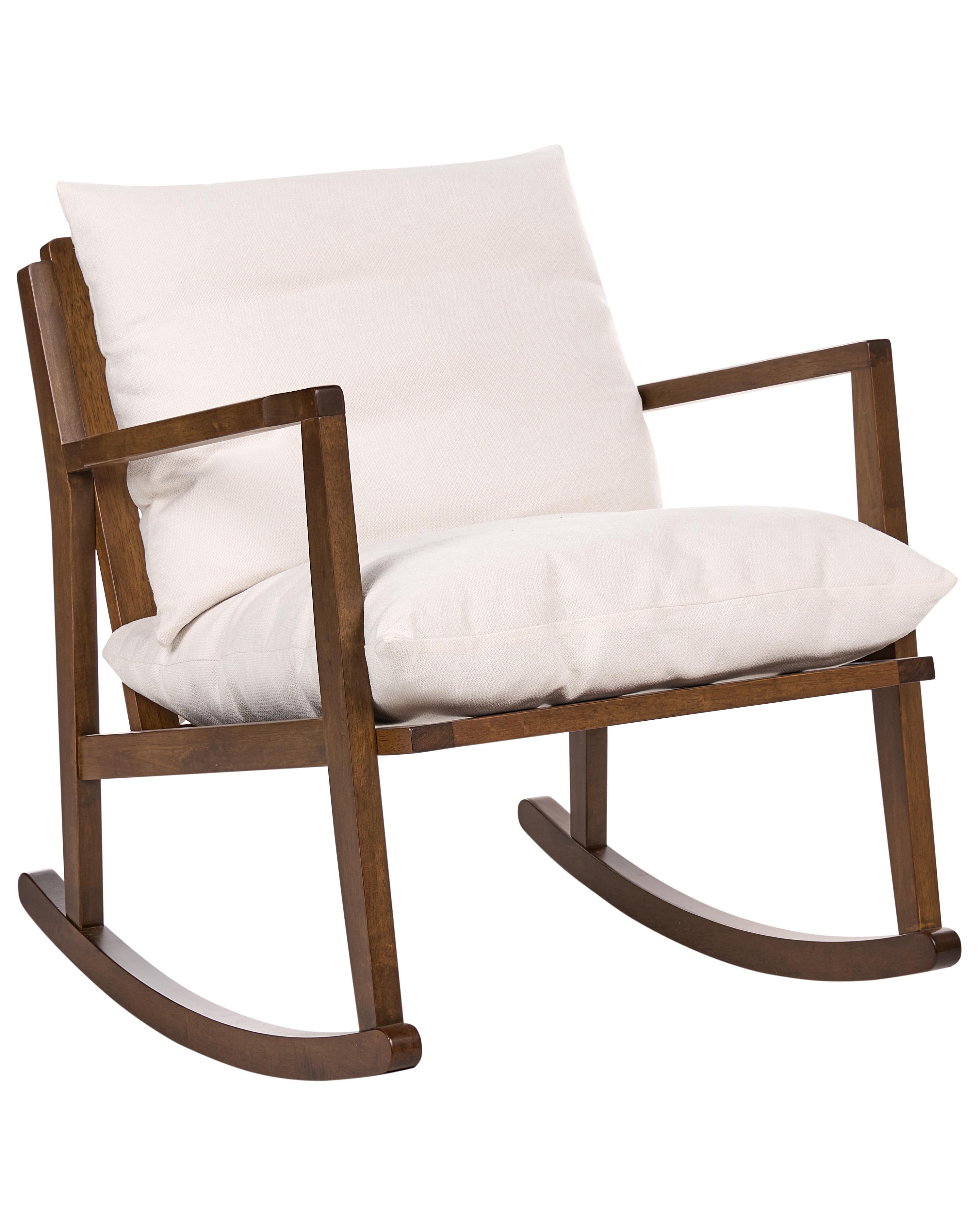 Rocking Chair KJEVIK Wood Brown/ Light Beige
