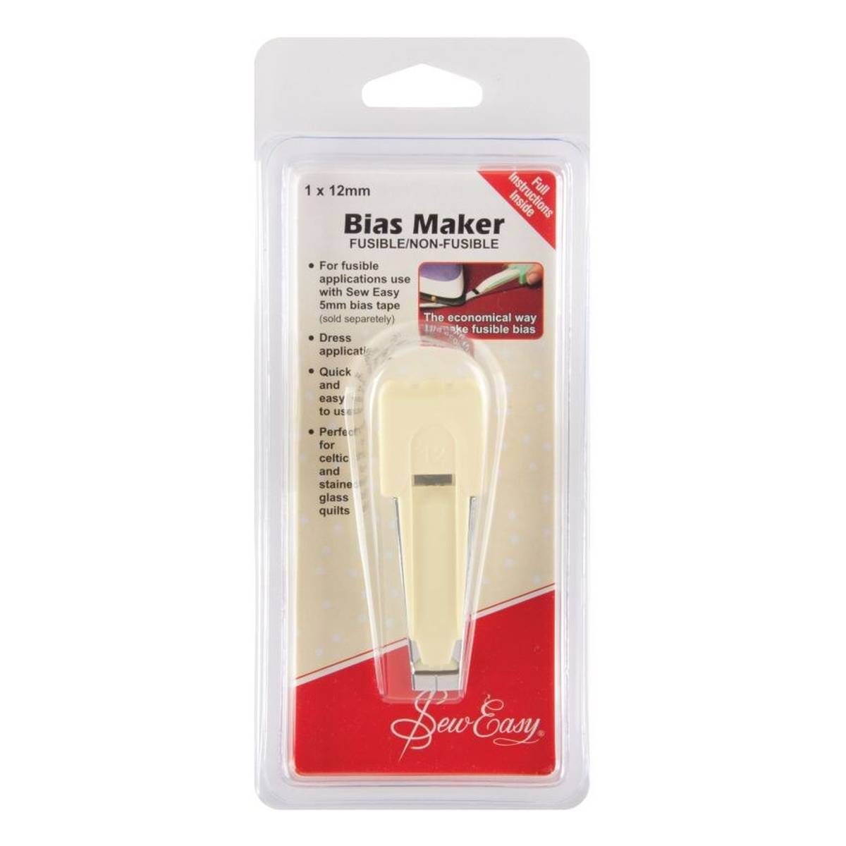 Sew Easy Fusible Bias Tape Maker 12mm