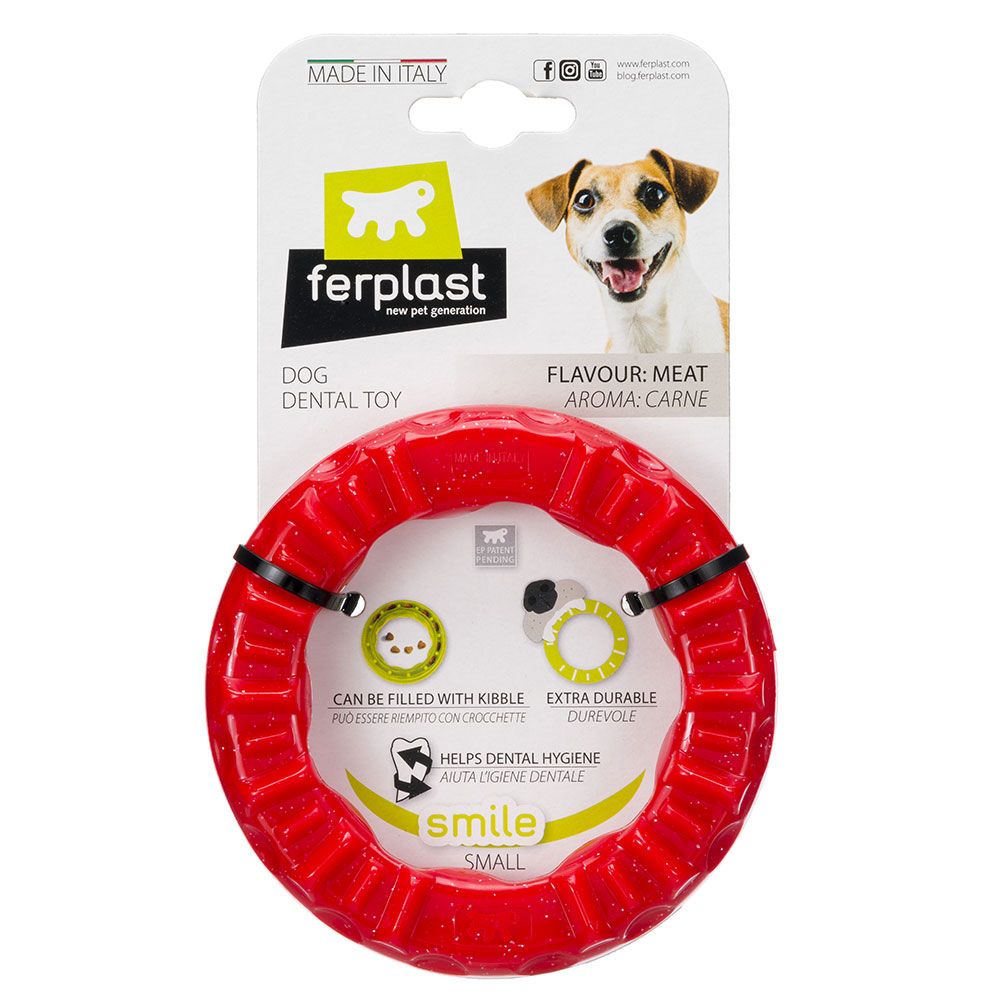 Ferplast Smile chewing ring, red