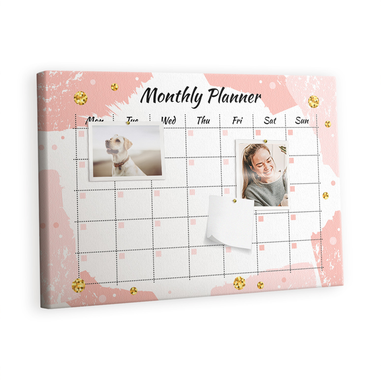 Tablica korkowa z nadrukiem planer   pinezki Organizer