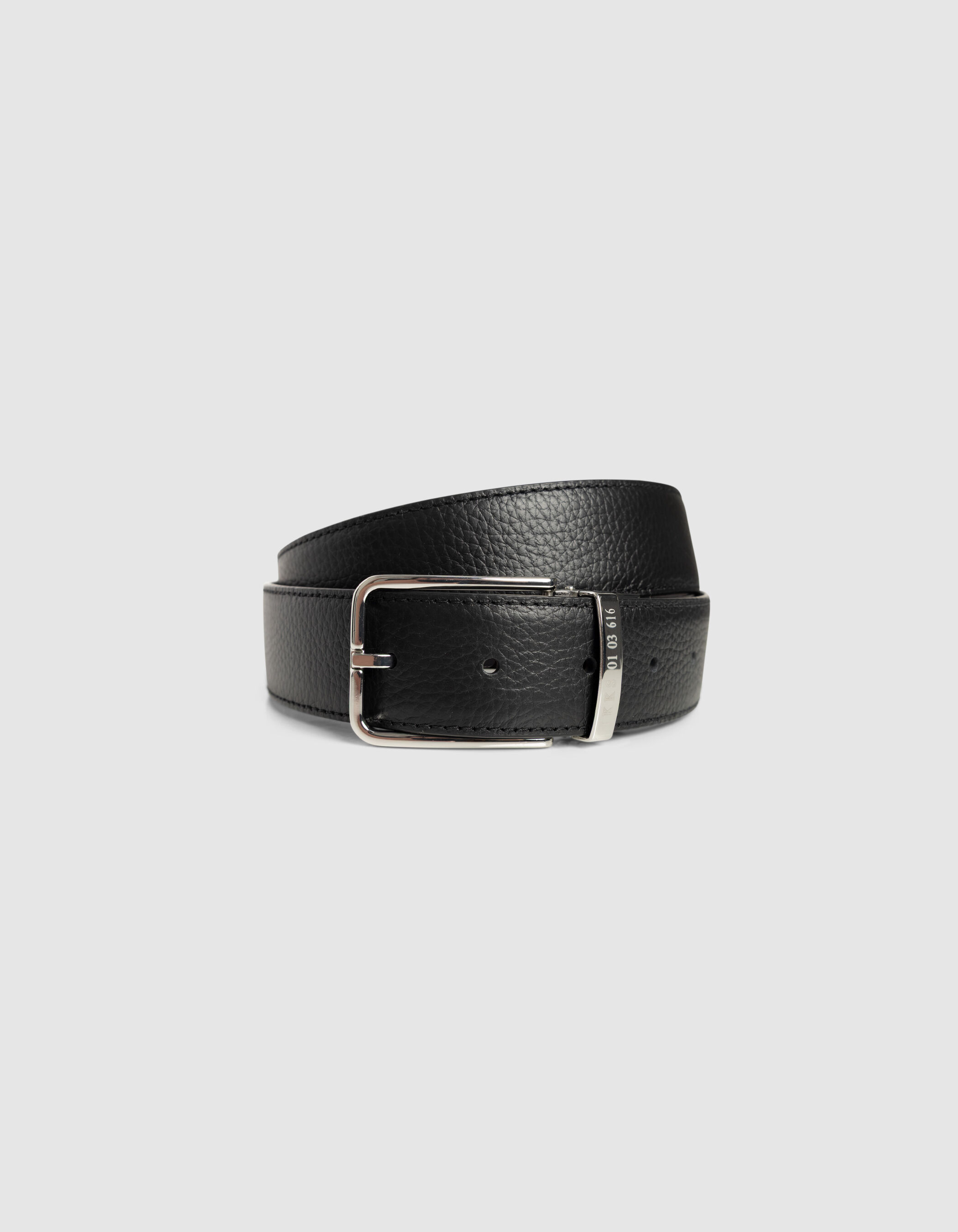 Ceinture réversible noire et marron cuir Homme