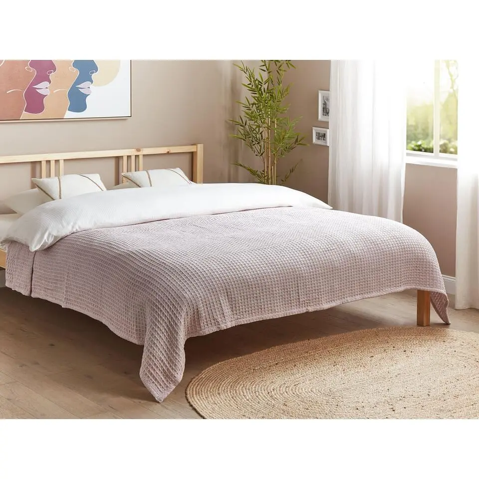 CHAGYL - Bedsprei - Pastelroze - 200 x 220 cm - Katoen