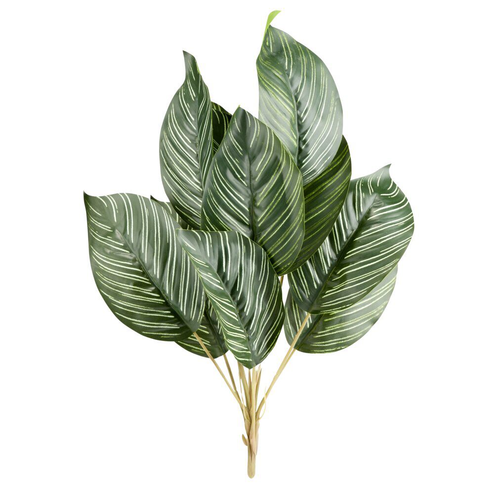 Feuillage artificiel vert calathea tiges Ø22xH40cm