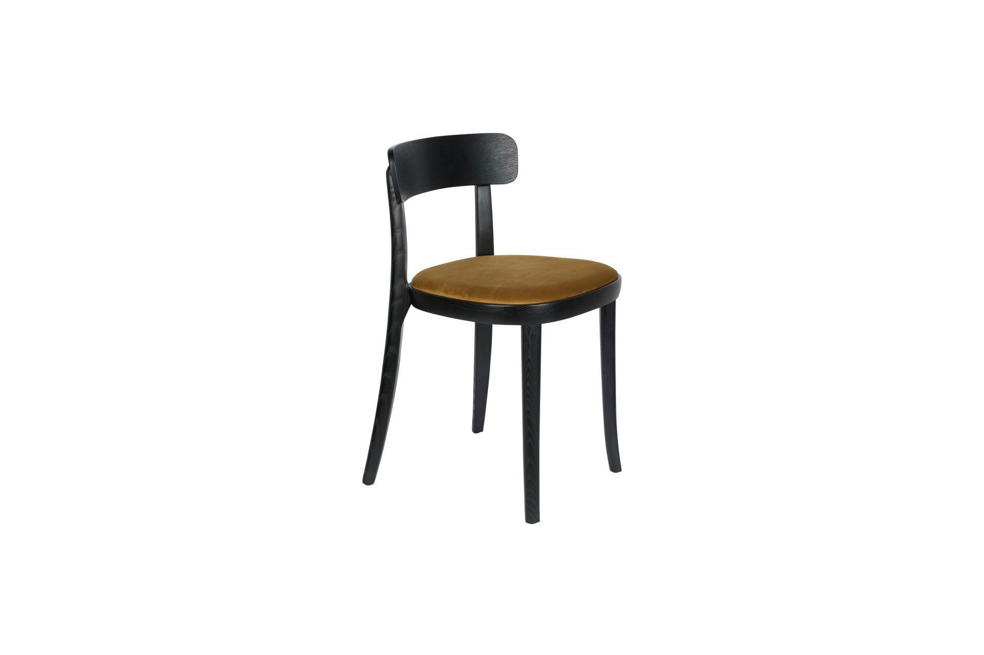 BRANDON - Chaise en velours ocre