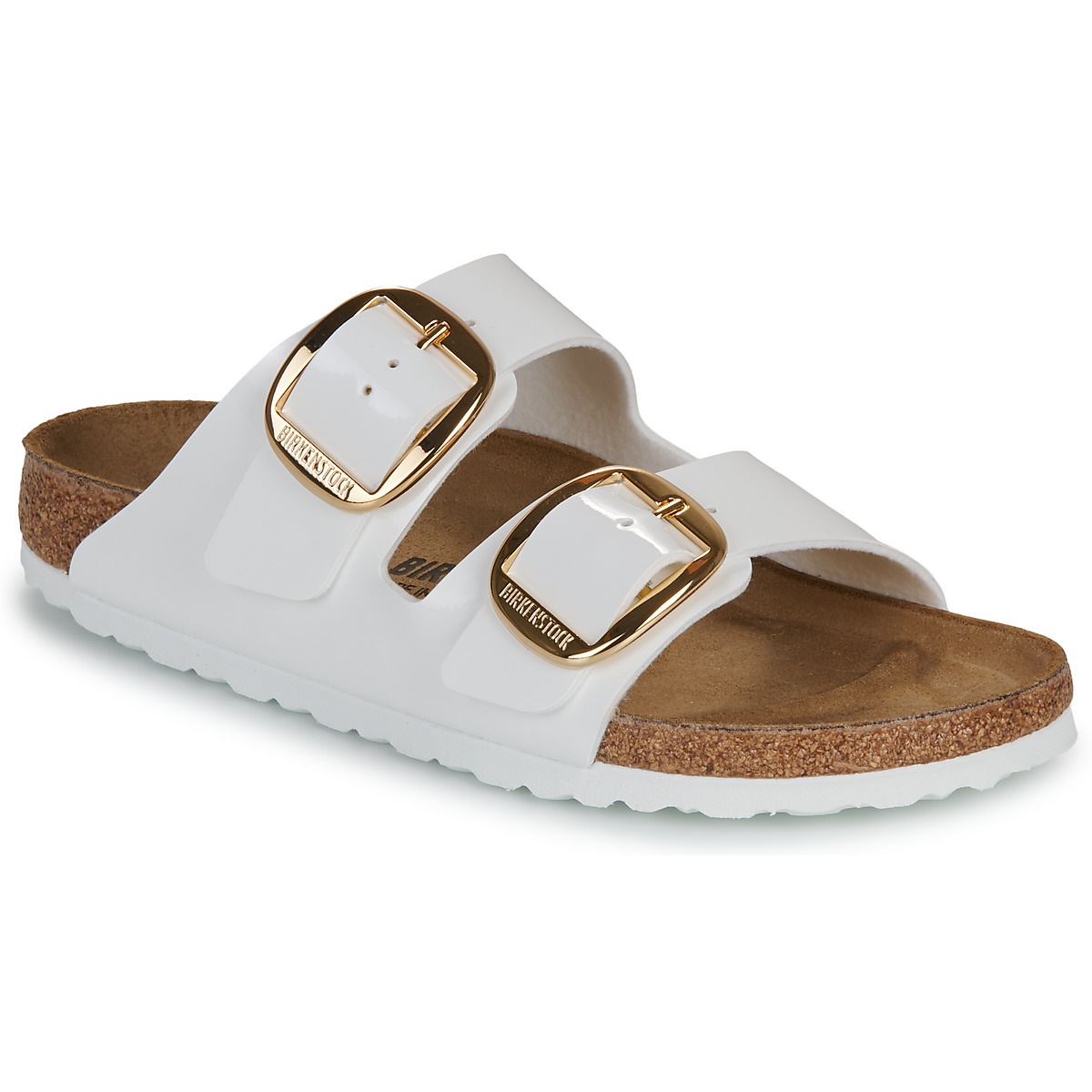 BIRKENSTOCK - Arizona Big Buckle - Patent / White / Gold