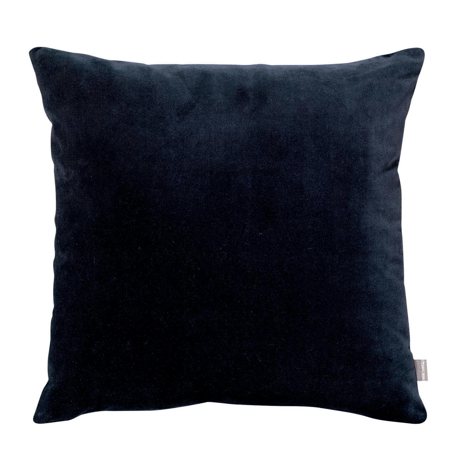 ELISE - Coussin uni  en coton cobalt 45 x 45