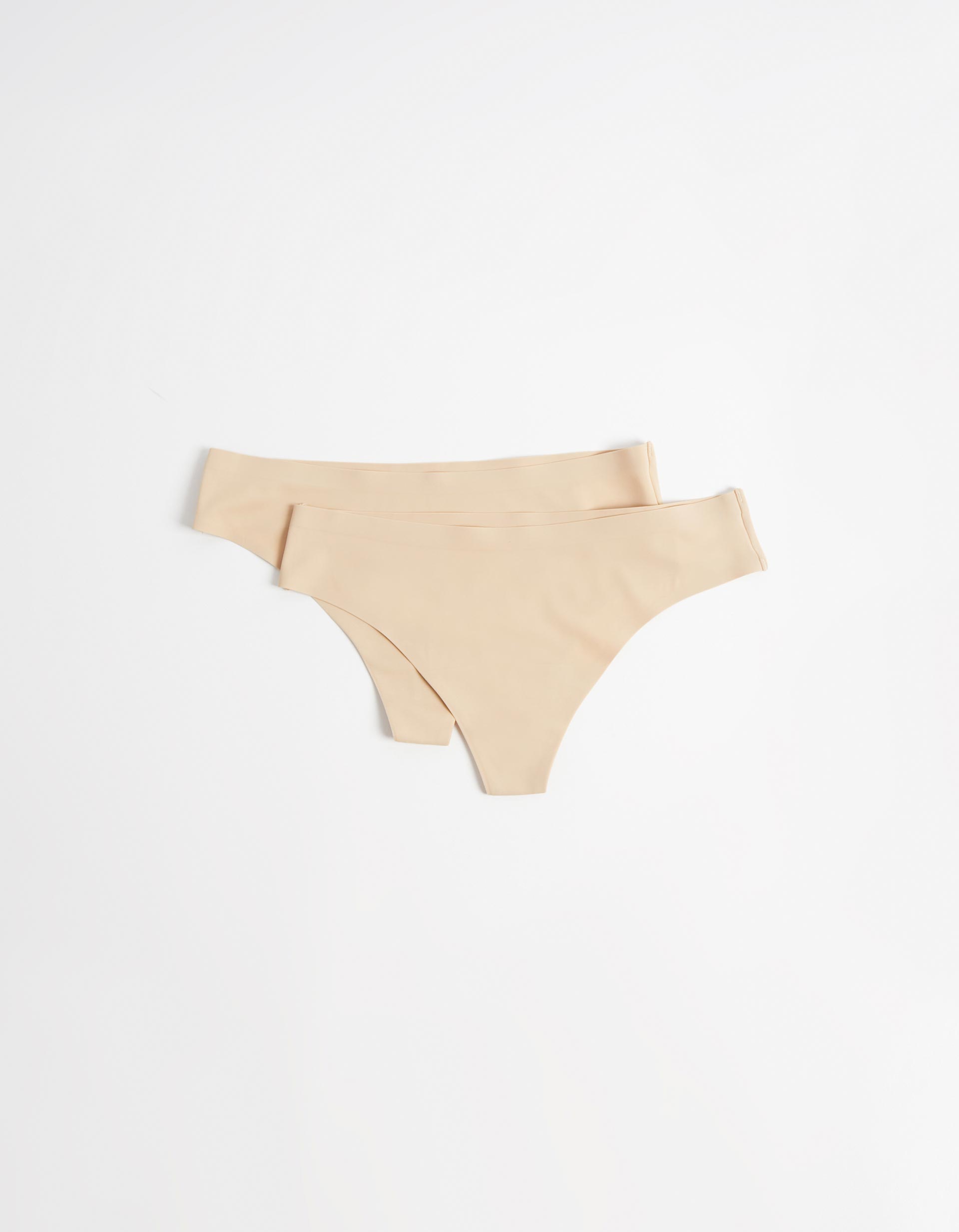 Pack 2 Cuecas Tanga Corte Laser, Mulher, Bege