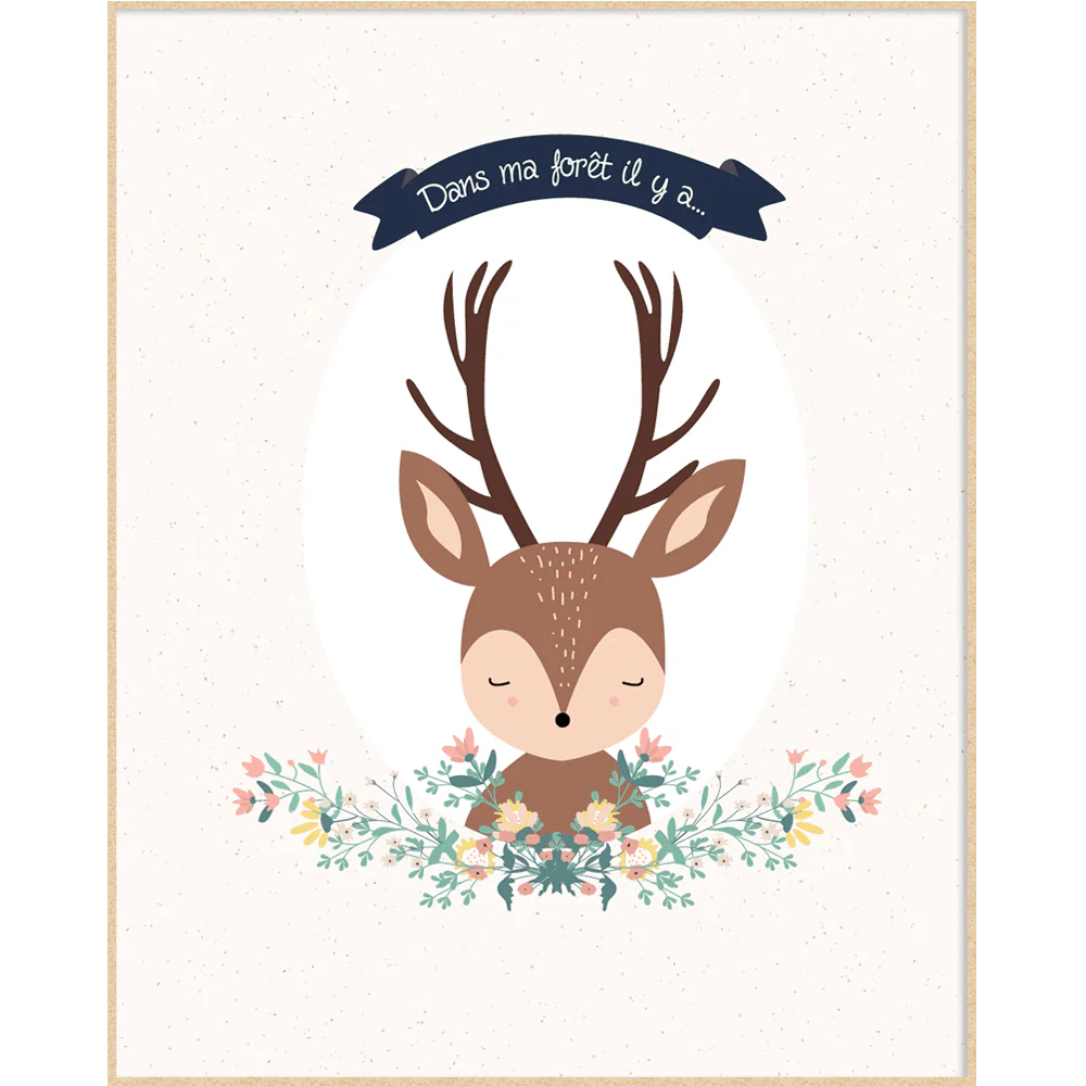 4MURS Tableau FOREST LAND coloris brun